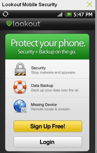 Lookout mobile security-Security Andriod App