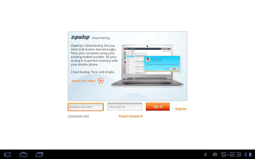 Zipwhip – Cloud Computed Texting Experience in Android Devices