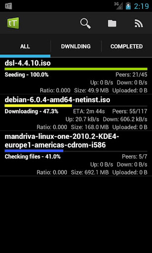 tTorrent Lite – Free Bit Torrent client for Android