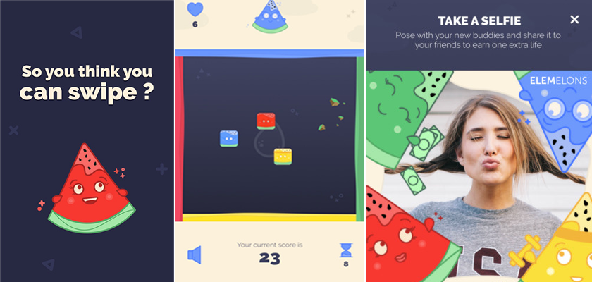 Elemelons :Get Into the Universe and Save the Elemelons through Swiping