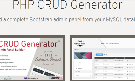 PHP CRUD Generator – A Hassle-Free Way To Build a Back Office For Your Website