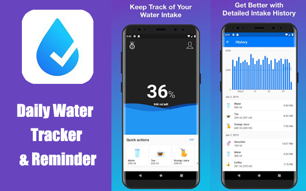 Daily Water Tracker & Reminder | H2O Hydration