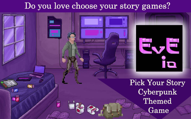 Eve_IO: Pick your story cyberpunk themed game