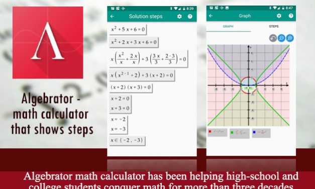 Algebrator – Math Calculator that shows steps