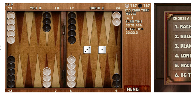 Do you Love Rolling Dices? Try 18 Backgammon Games