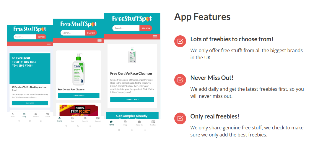 free stuff spot app features