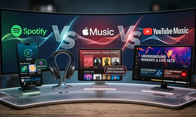 Spotify vs Apple Music vs YouTube Music 2026