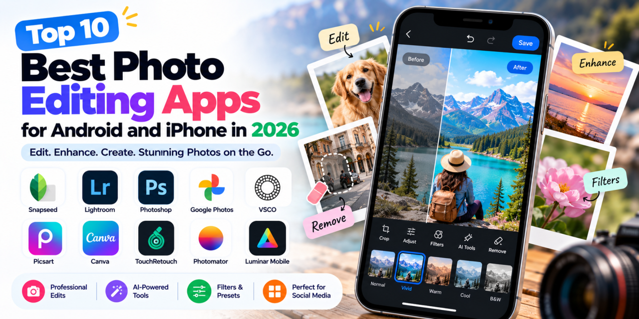 Top 10 Best Photo Editing Apps for Android and iPhone in 2026